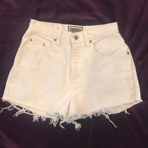 Forenza - White High Waisted Vintage Denim Shorts